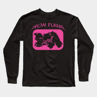 Iron Flame Map Pink Long Sleeve T-Shirt